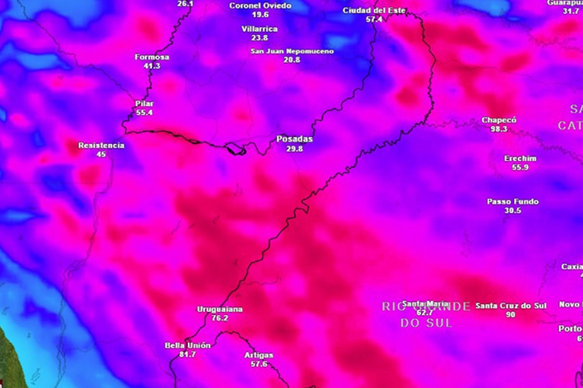 Gran parte del Litoral, afectado por una alerta por tormentas. Gran parte del Litoral, afectado por una alerta por tormentas.