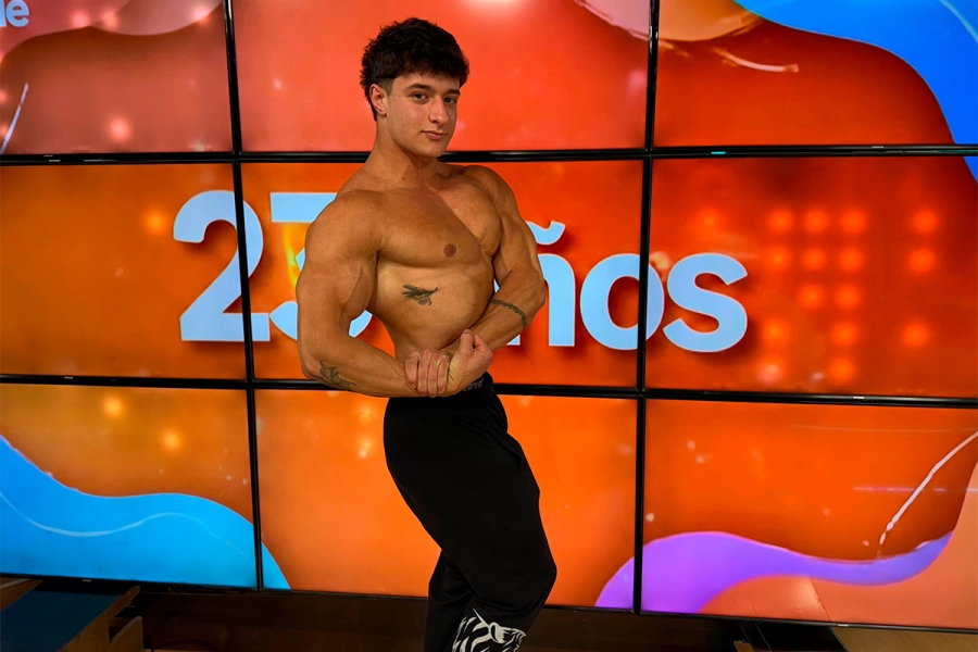 &ldquo;Entreno desde los 12", dijo el joven fisicoculturista