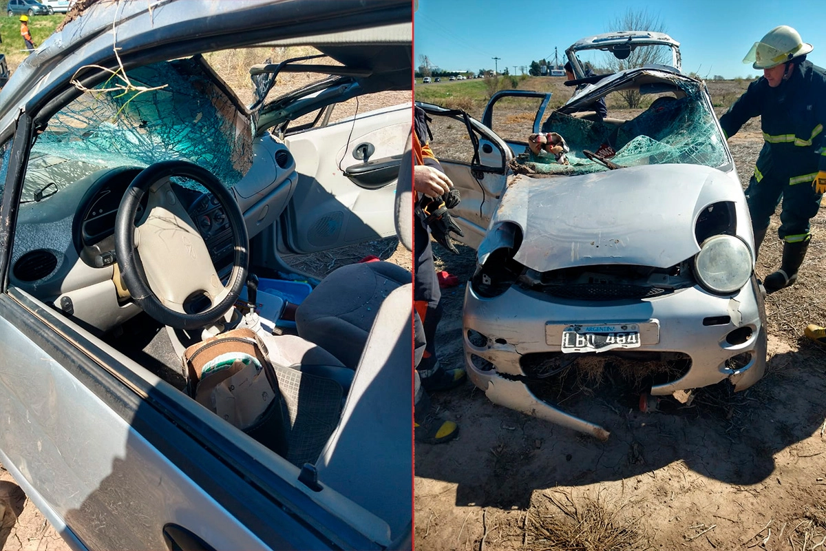 Accidente vial en Aldea María Luisa: un nene de 3 años, que iba en el vehículo, terminó con fractura de fémur