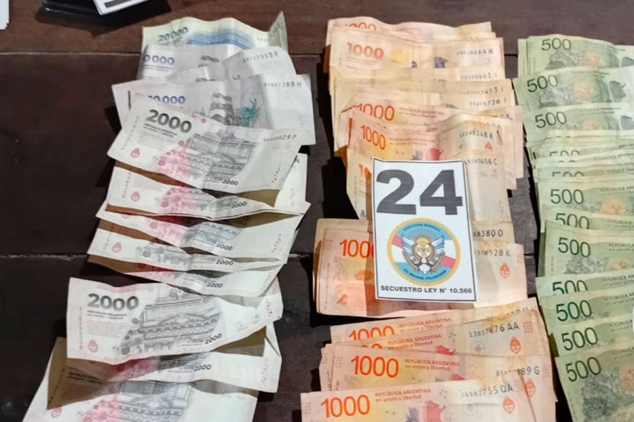 El dinero incautado. Foto: P.E.R.