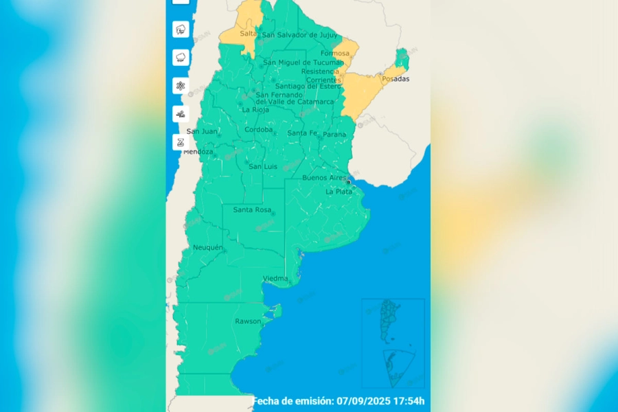 Alertas por tormentas, granizo y fuertes vientos