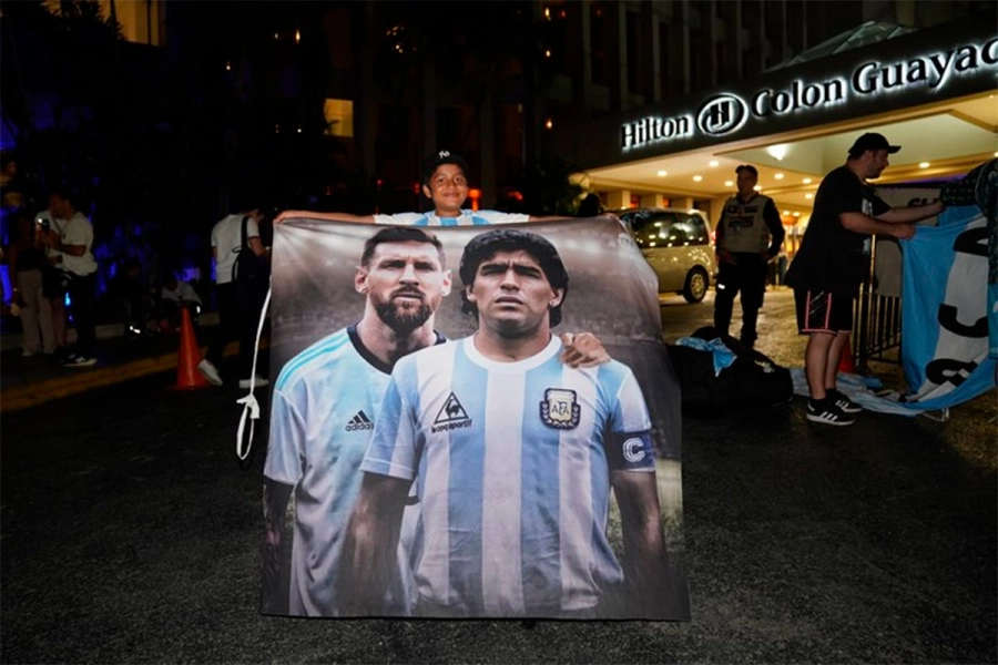 La Selecci&oacute;n Argentina en Guayaquil.- Juano Tesone