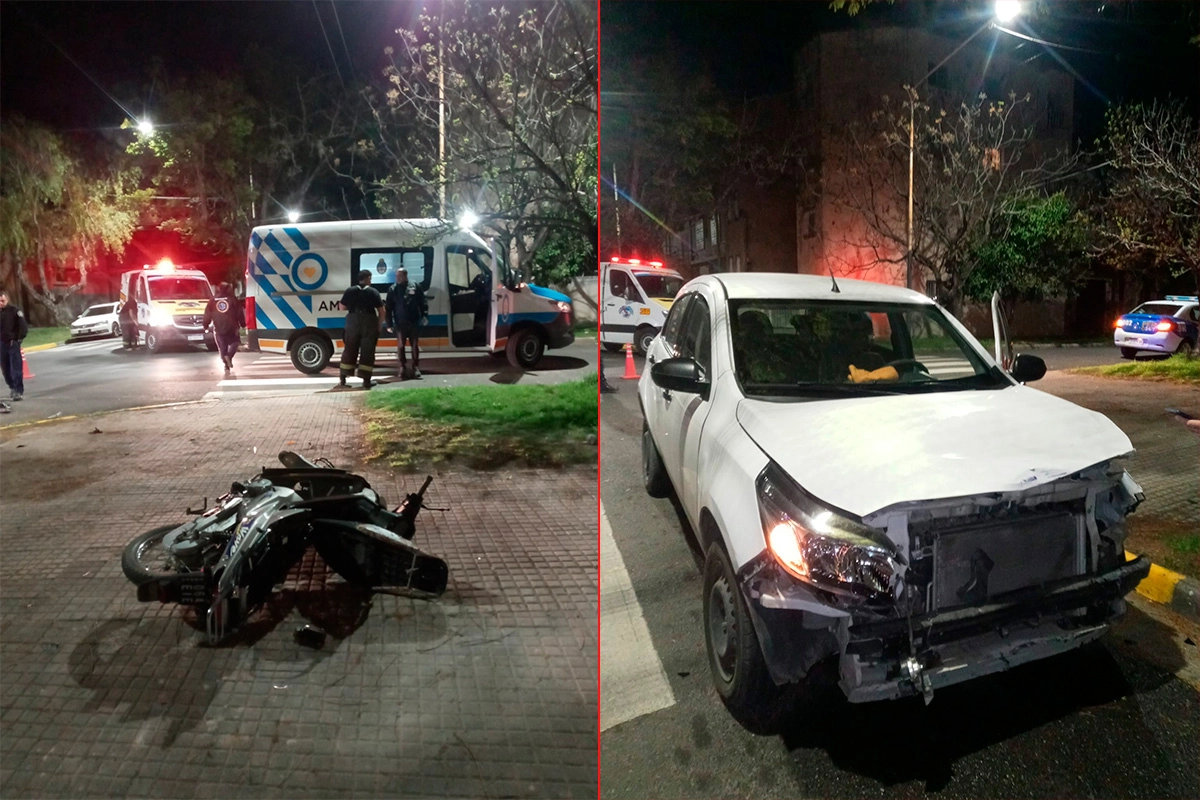 Dos accidentes de tránsito en Paraná dejaron a dos motociclistas heridos