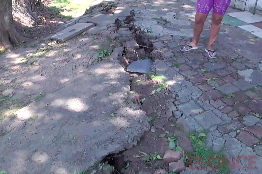 Deslizamientos en calle 25 de Junio al final (foto Elonce)