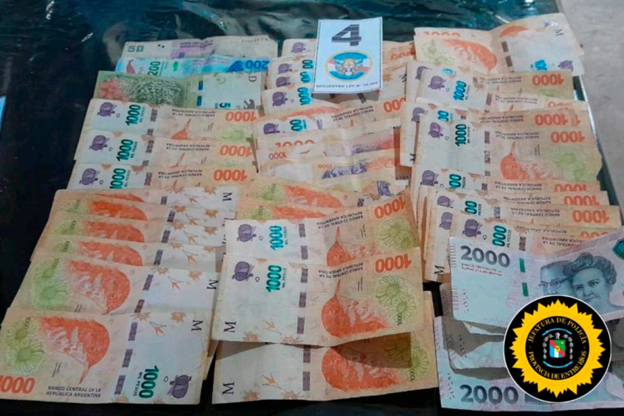 El dinero incautado. Foto: P.E.R.