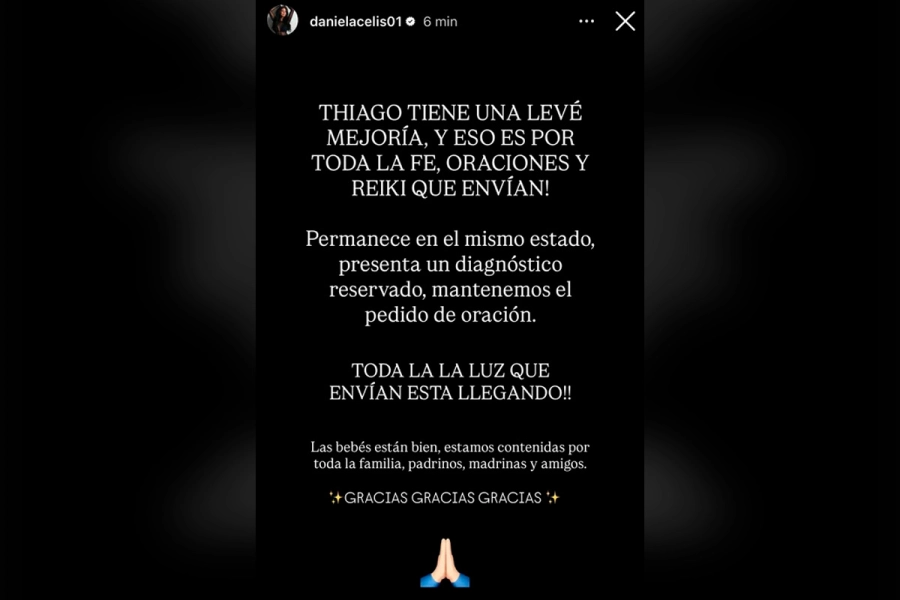 Daniela Celis cont&oacute; c&oacute;mo evoluciona la salud de Thiago Medina