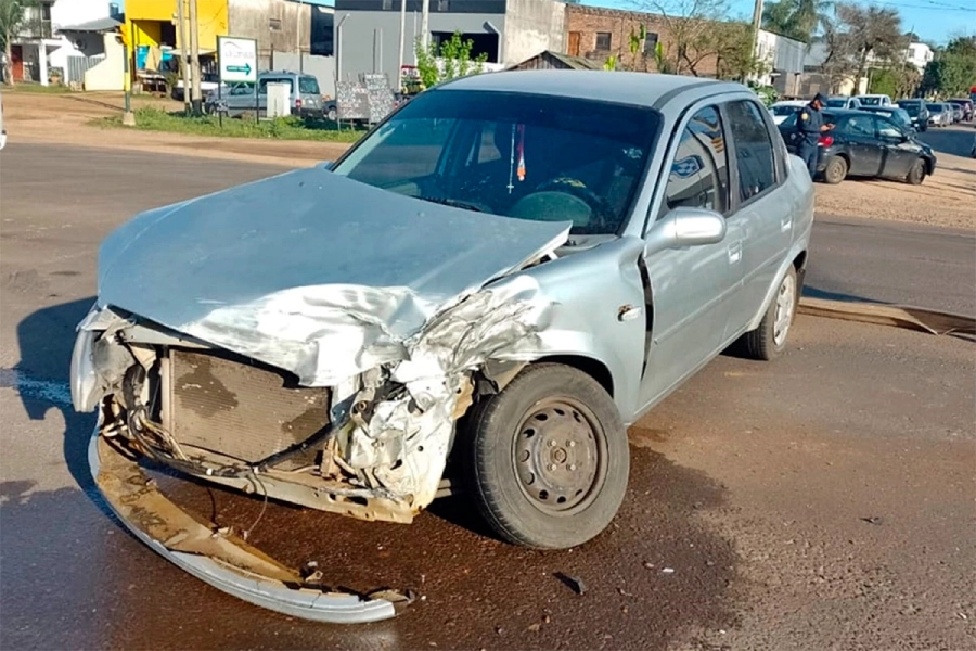 Triple choque en acceso sur a Concordia (foto Diario R&iacute;o Uruguay)