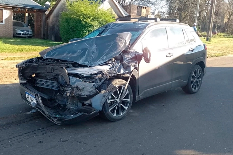 Triple choque en acceso sur a Concordia (foto Diario R&iacute;o Uruguay)