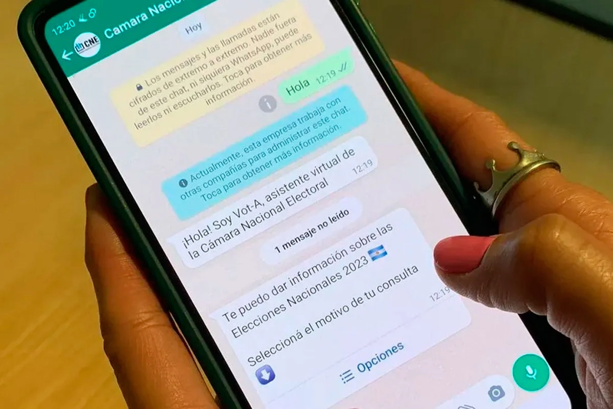 La Cámara Nacional Electoral lanzó un chatbot en WhatsApp para las elecciones legislativas de 2025