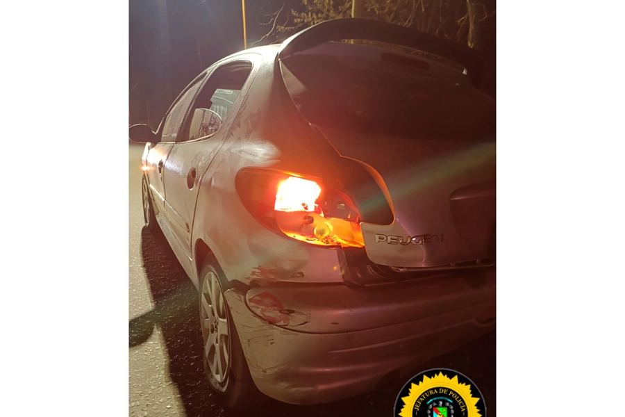 Accidente en Concepci&oacute;n del Uruguay (foto Policía de Entre R&iacute;os)