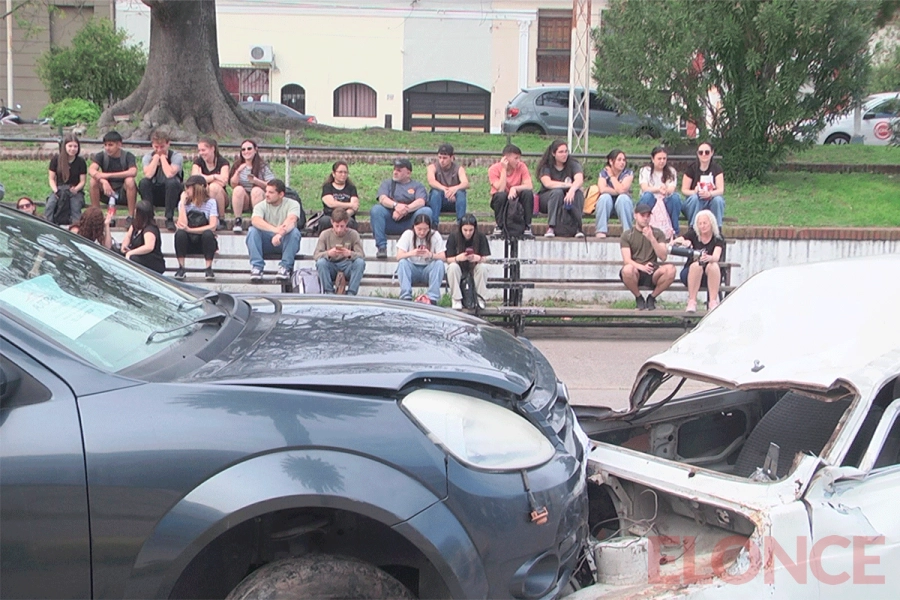 Se realiz&oacute; un simulacro de siniestro vial.