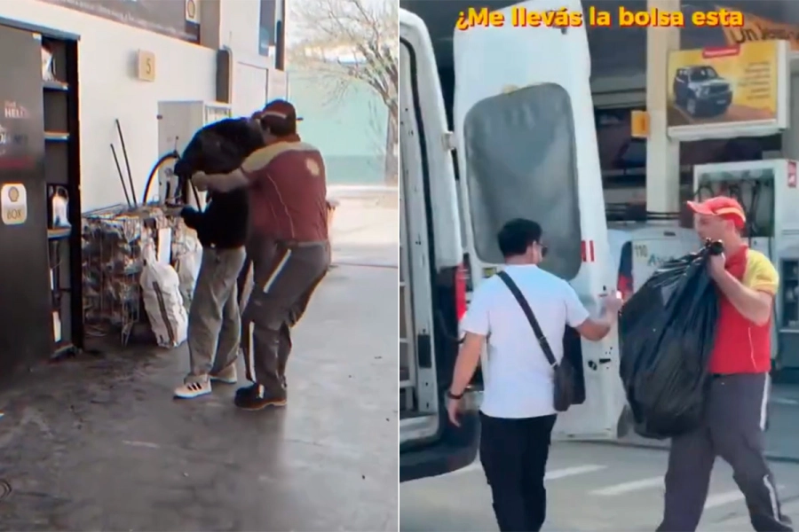 Repudiable video en estaci&oacute;n de servicio de Crespo