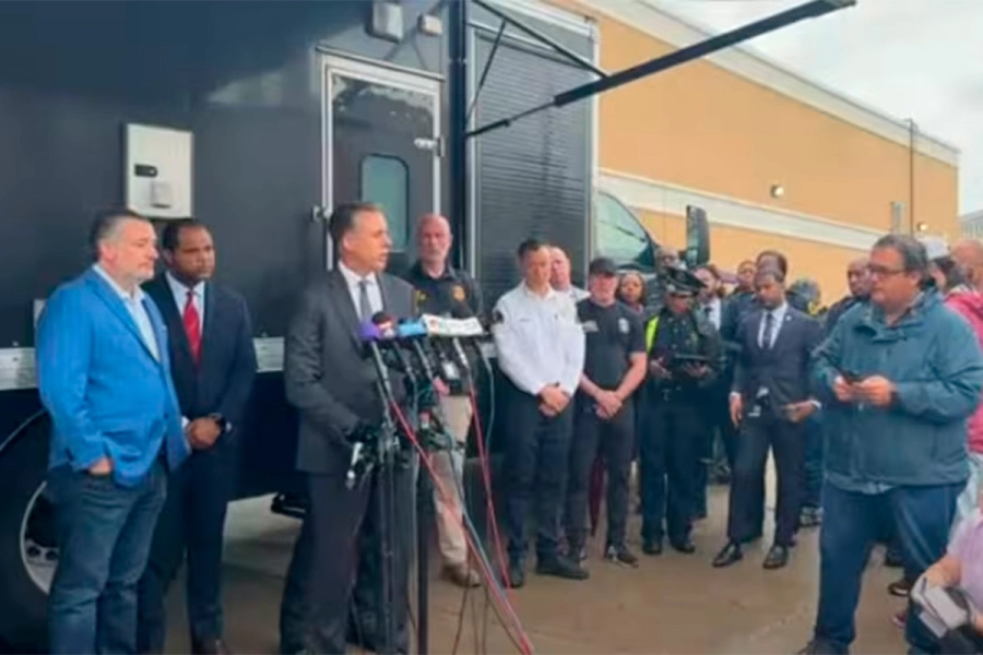 Conferencia de prensa de autoridades de Dallas, EEUU