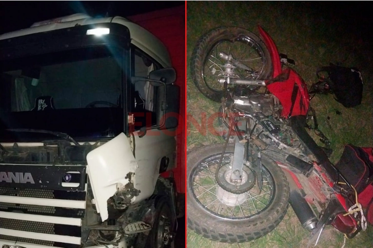 Accidente fatal en la ruta 11: murió un hombre tras un choque entre un camión y una moto en el ingreso a Las Cuevas