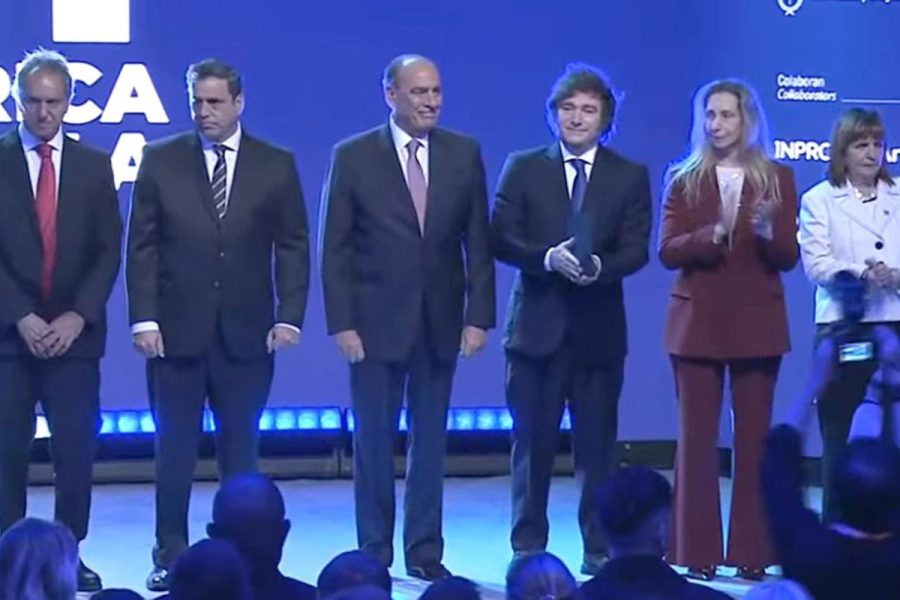 Javier Milei en la FIT. Foto: Infobae.