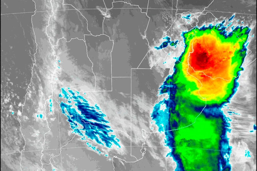 Rige una alerta amarilla por tormentas (foto SMN)