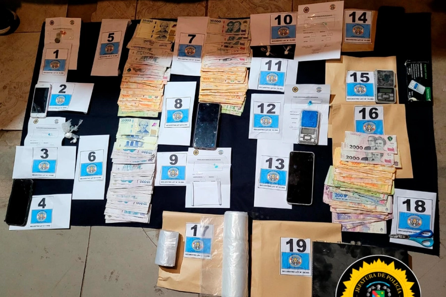 Operativo por narcomenudeo en Paran&aacute; (foto Polic&iacute;a de Entre R&iacute;os)