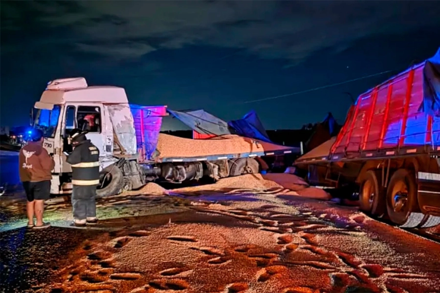 Conductor entrerriano sufri&oacute; heridas tras choque entre dos camiones