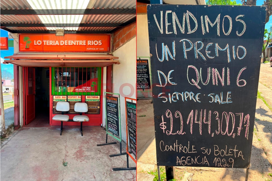 Agencia de Concordia vendi&oacute; la boleta ganadora del Quini 6 (foto Elonce)
