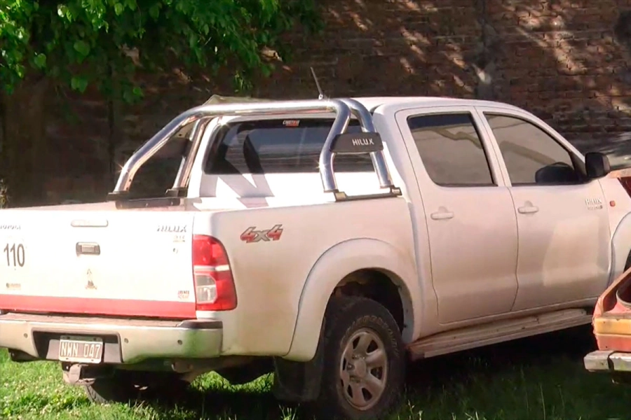 La camioneta del sospechoso, hasta ahora &uacute;nico detenido.