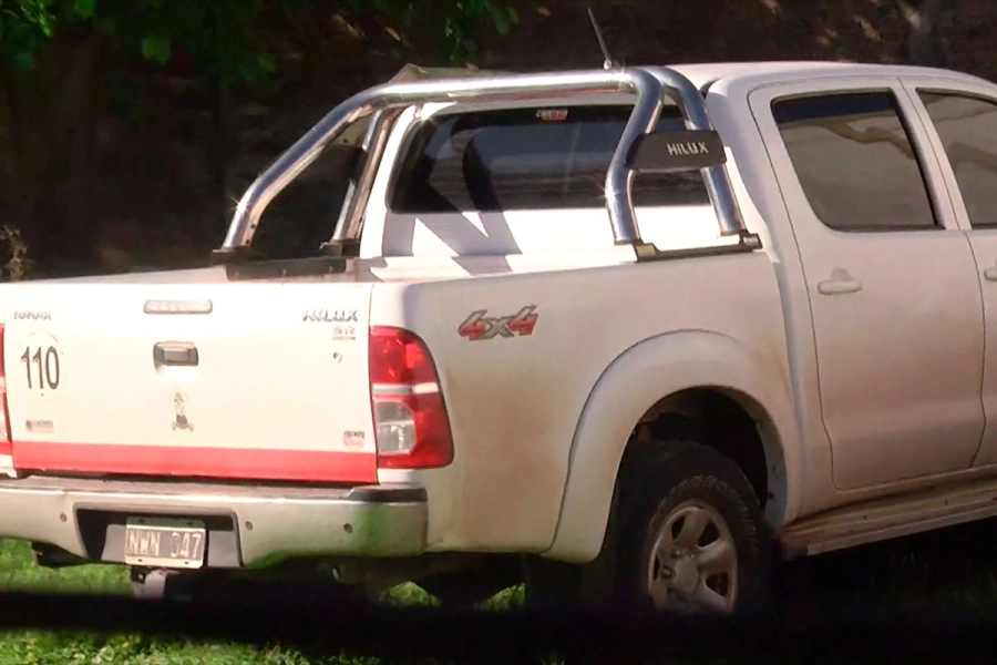 La camioneta de Mendieta (foto Elonce)