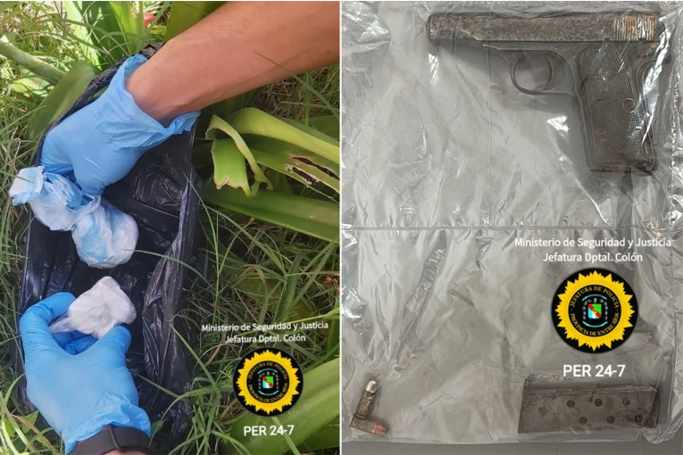 Encontraron un arma y cocaína en el patio de una escuela entrerriana 