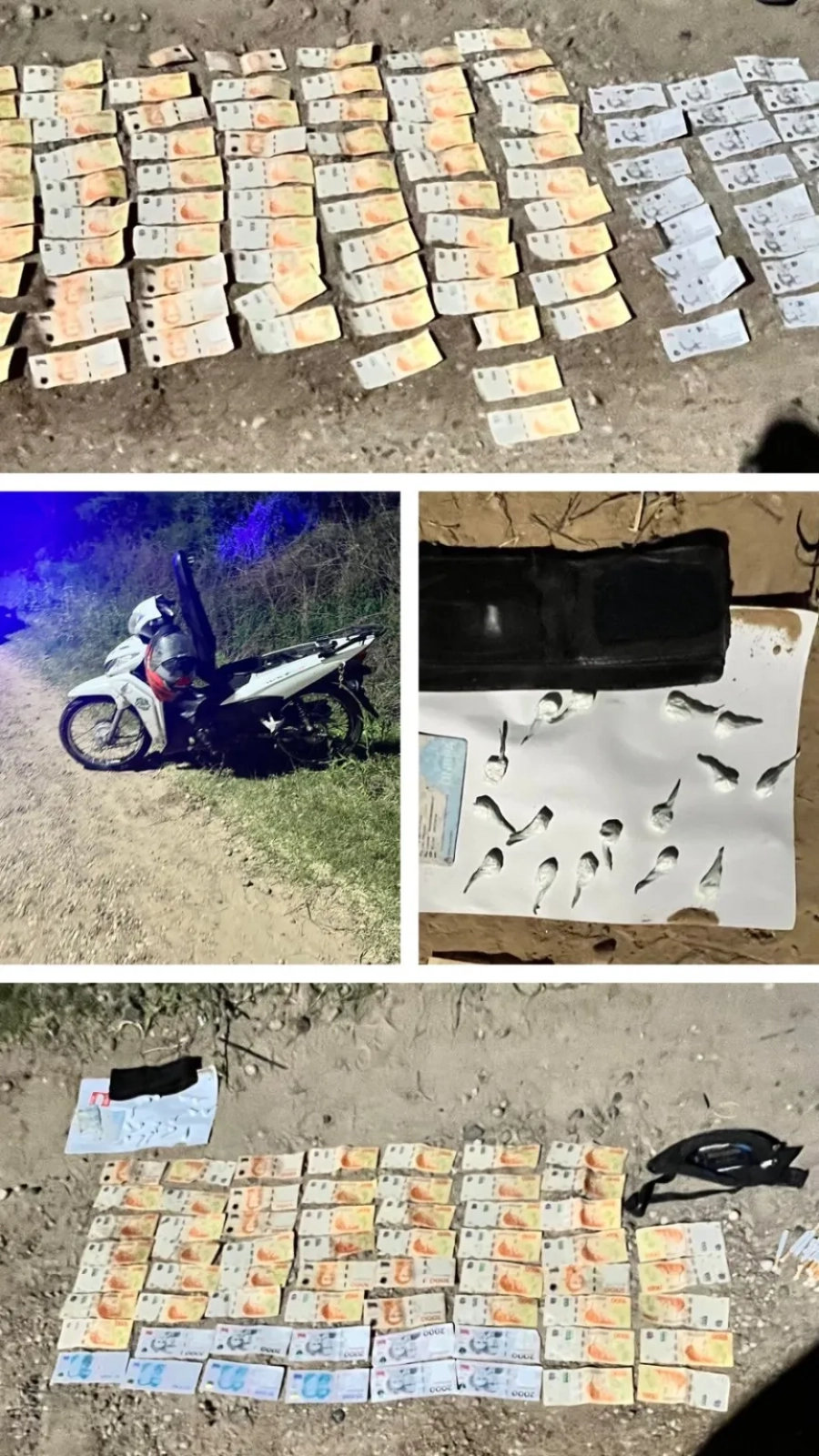 Hallaron muerto a un motociclista en Chajar&iacute;: ten&iacute;a droga y m&aacute;s de $300.000 en efectivo