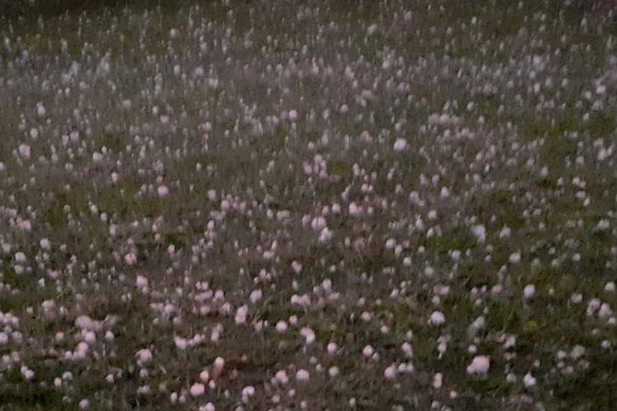Granizo en Crespo. Foto: Desde Entre Ríos.