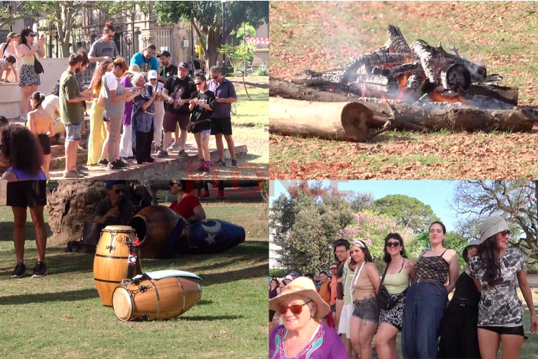 Comenzó el Contrafestejo en Paraná con la ceremonia del fuego