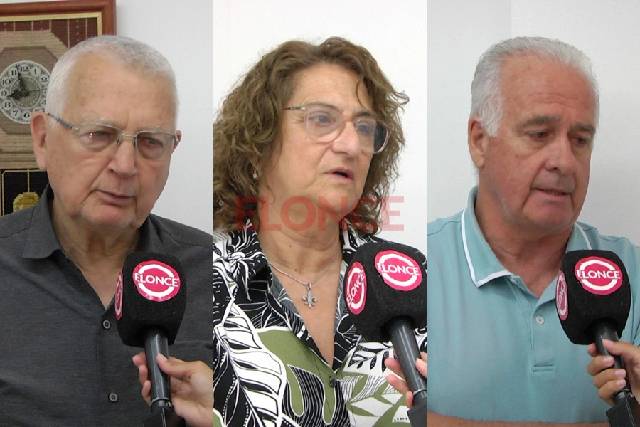 Ercilio Aimone, Mar&iacute;a Angelina Hermosi y Rubén Paulini (foto Elonce)