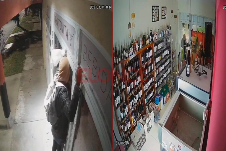 Encapuchado destrozó una vidriera para robar vinos y una “invaluable” camiseta de Patronato