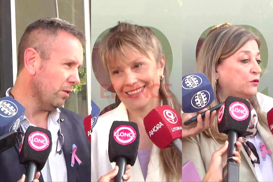 Esteban D&aacute;vila, Georgina L&oacute;pez y Fernanda Peserico (foto Elonce)