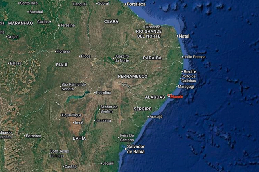 Ubicaci&oacute;n de Macei&oacute;.