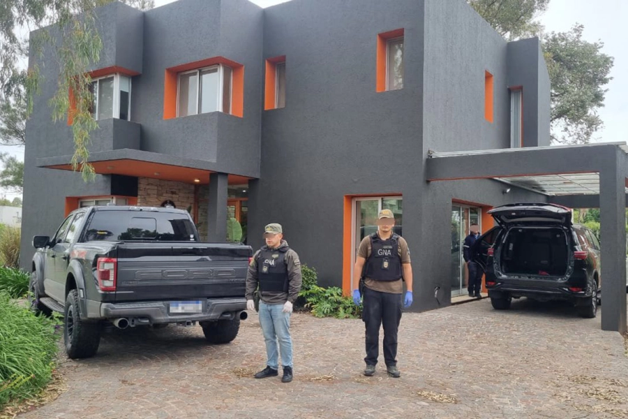 Uno de los lugares de los allanamientos. Foto: Gendarmer&iacute;a Nacional.