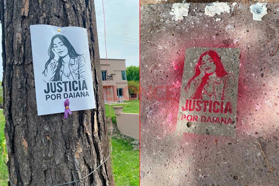 Los mensajes en memoria de Daiana Mendieta (foto Elonce)