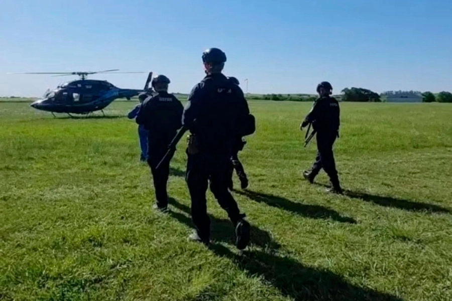 Imagen del despliegue policial. Foto: P.ER.