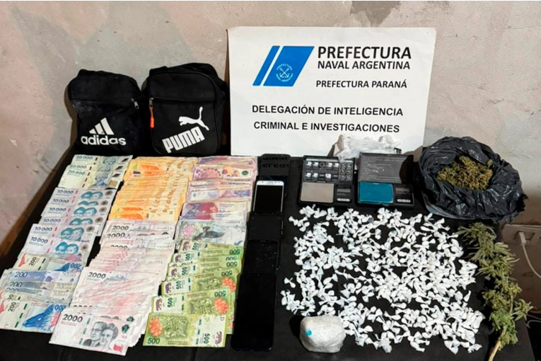 Incautaron más de 300 dosis de cocaína y marihuana tras allanamientos en Paraná