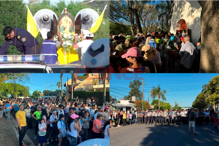 Entre lágrimas y oraciones, llegaron los peregrinos y la Virgen al Santuario La Loma