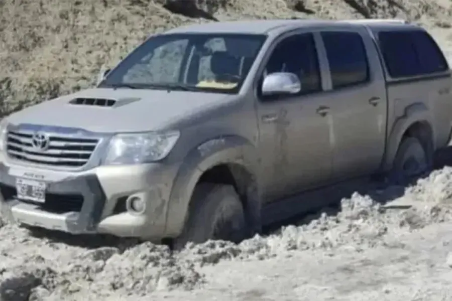 La camioneta hallada