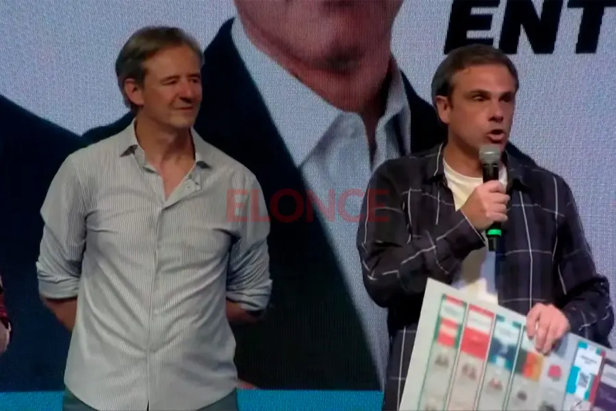 Ad&aacute;n Bahl y Guillermo Michel, candidatos de Fuerza Entre R&iacute;os. Foto: Elonce.