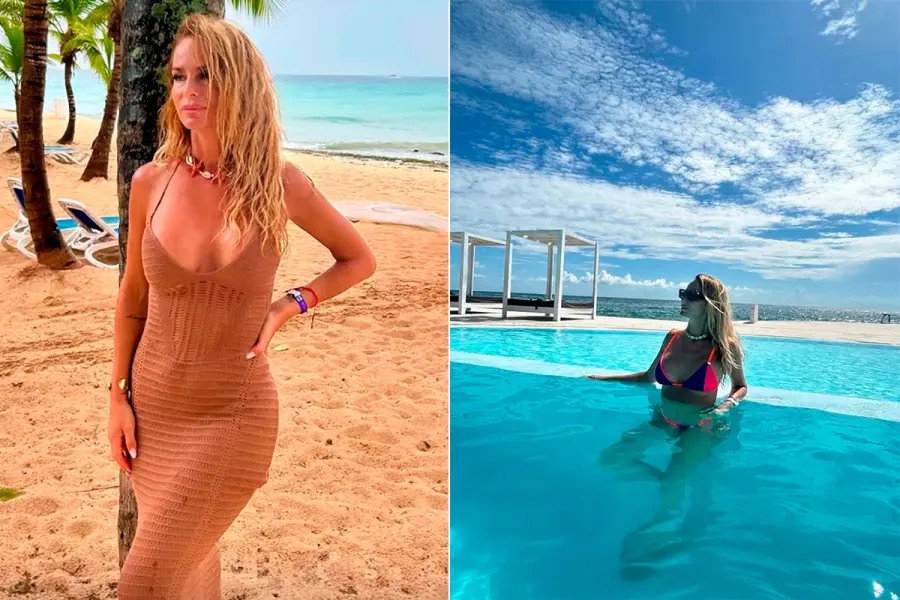 Sabrina Rojas eligi&oacute; el Caribe para descansar junto a su hija y desconectarse de todo