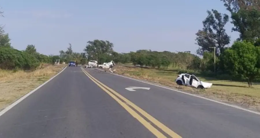 Fatal triple choque en la ruta 9 (foto Polic&iacute;a de C&oacute;rdoba)