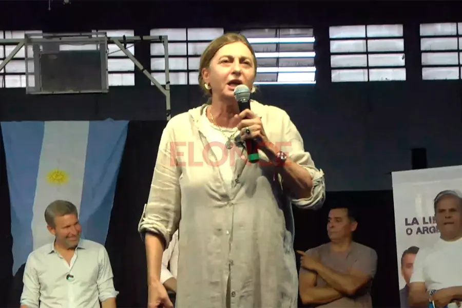 Alicia Fregonese, otra candidata presente en el cierre de campa&ntilde;a. Foto: Elonce.