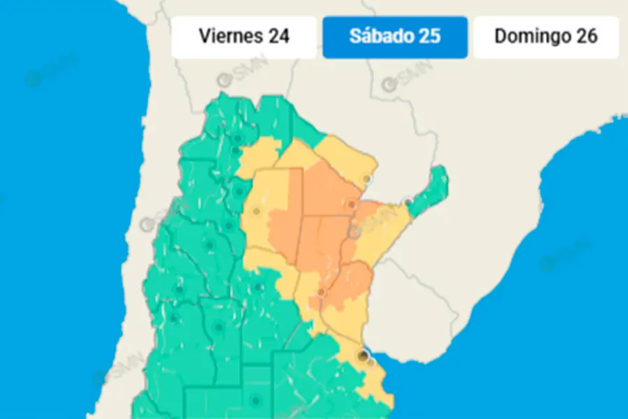 Alerta por tormentas