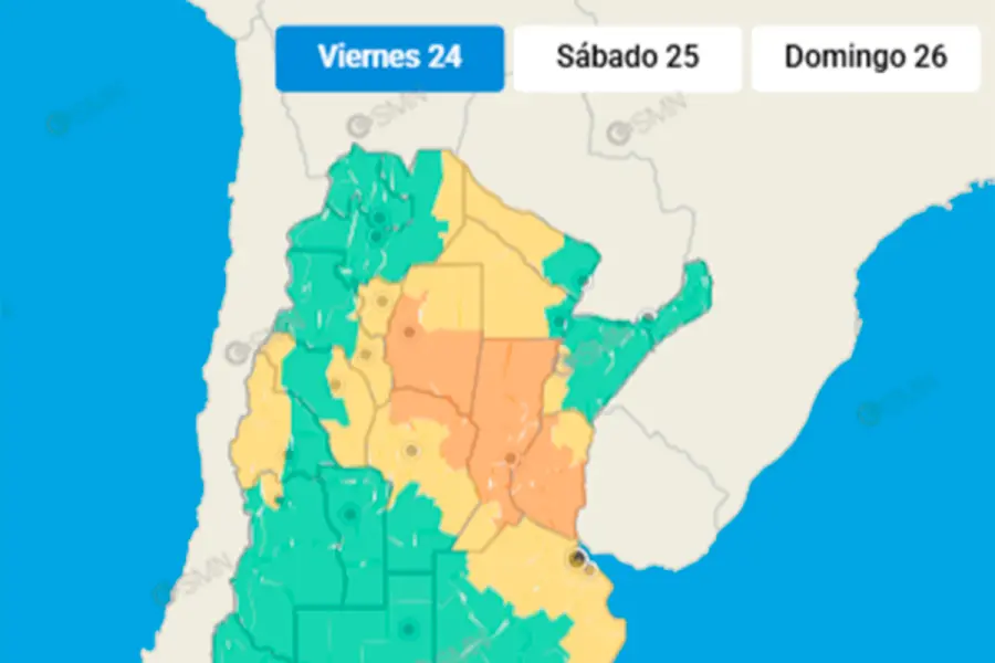 Alerta por tormentas