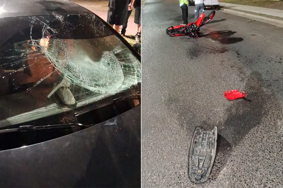 Motociclista escap&oacute; de un control, circul&oacute; en contramano y choc&oacute; con un auto en Paran&aacute;-<i> Somos la Ciudad </i>