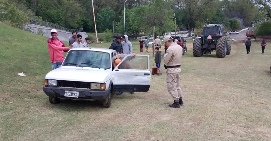 El Fiat 147 a resguardo.