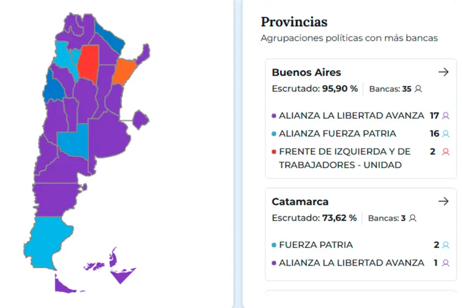 Elecciones mapa nacional