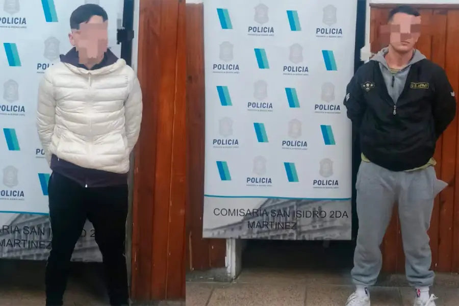 Los dos detenidos acusados del robo y asesinato a la mujer de 81 a&ntilde;os en su casa de Acasusso, en San Isidro. (Fotos: Polic&iacute;a Bonaerense)