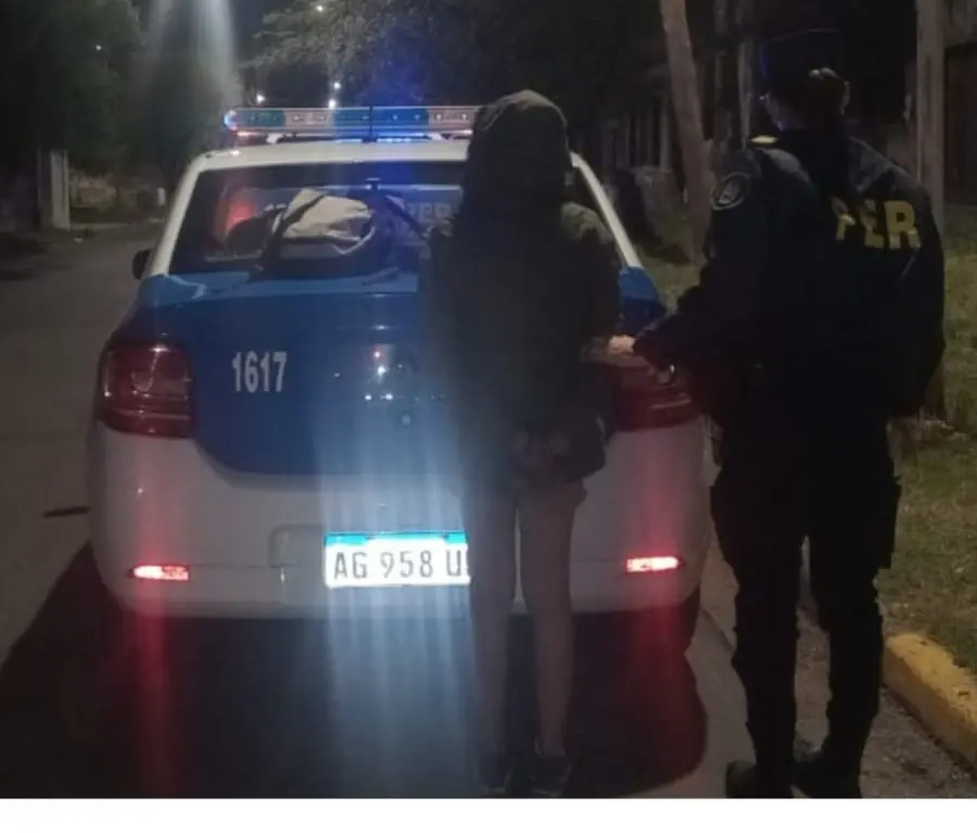 Detenida en Paran&aacute; (foto Polic&iacute;a de Entre R&iacute;os)